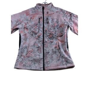 Kings Camo Pink Shadow Guides Choice Womens Small Lined Fleece Jacket Zip Pocket